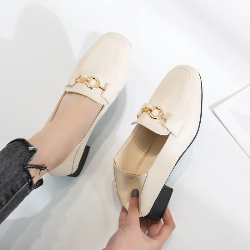 Hot Sale Leather Shoes Women 2019 New Autumn Casual Heels Comfortable Non-slip Fashion Retro Student Oxfords | Обувь