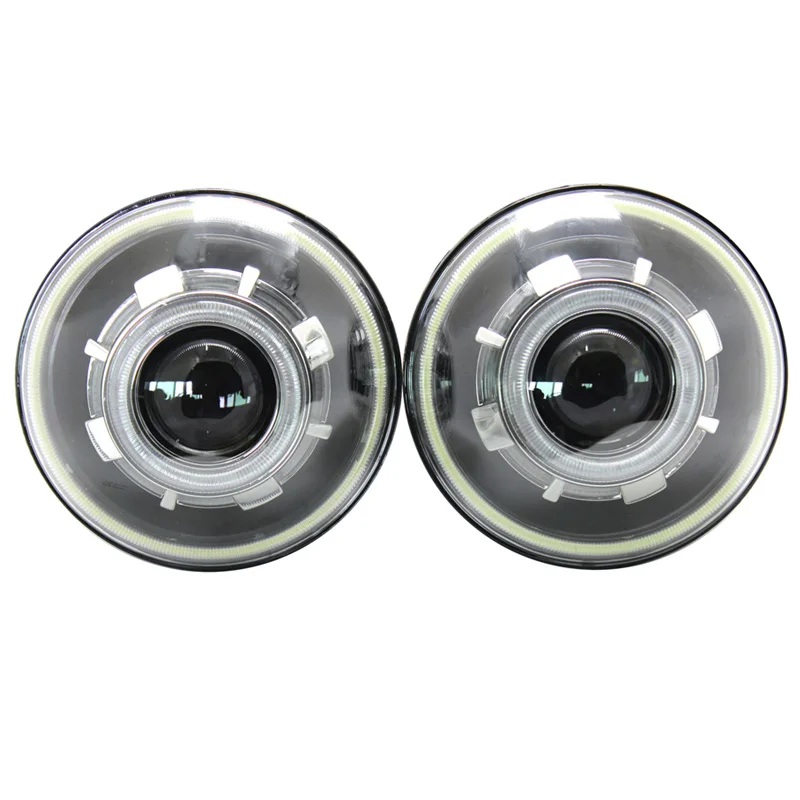 Цветная (RGB) Управление Led демон глаз головной светильник s злой для Jeep Wrangler Hummer H1 H2 защитник Harley rgb