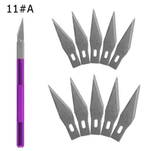1 Knife Handle with 11 Blade Replacement 1#Mobile Phone PCB DIY Repair Hand Tools Sculpture Blade