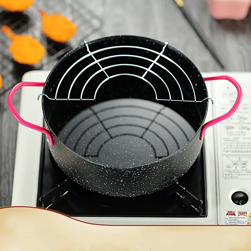 Pan with leaching oil rack household mini non-stick deep frying pan open fire high temperature porridge pot ZP7041654 | Дом и сад