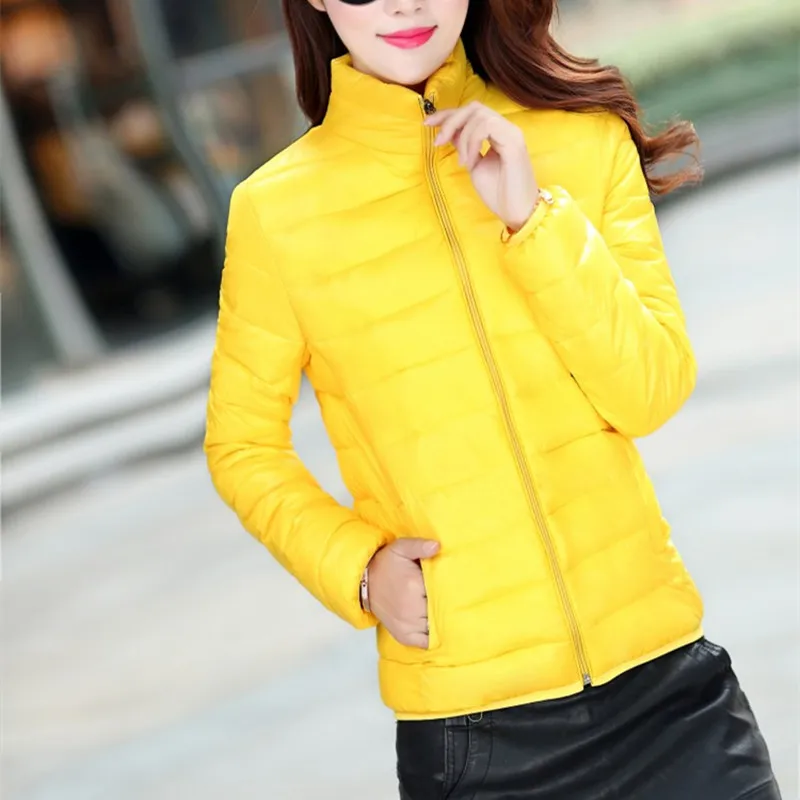 Новая модная зимняя куртка женское маленькое хлопковое теплое пальто Короткие