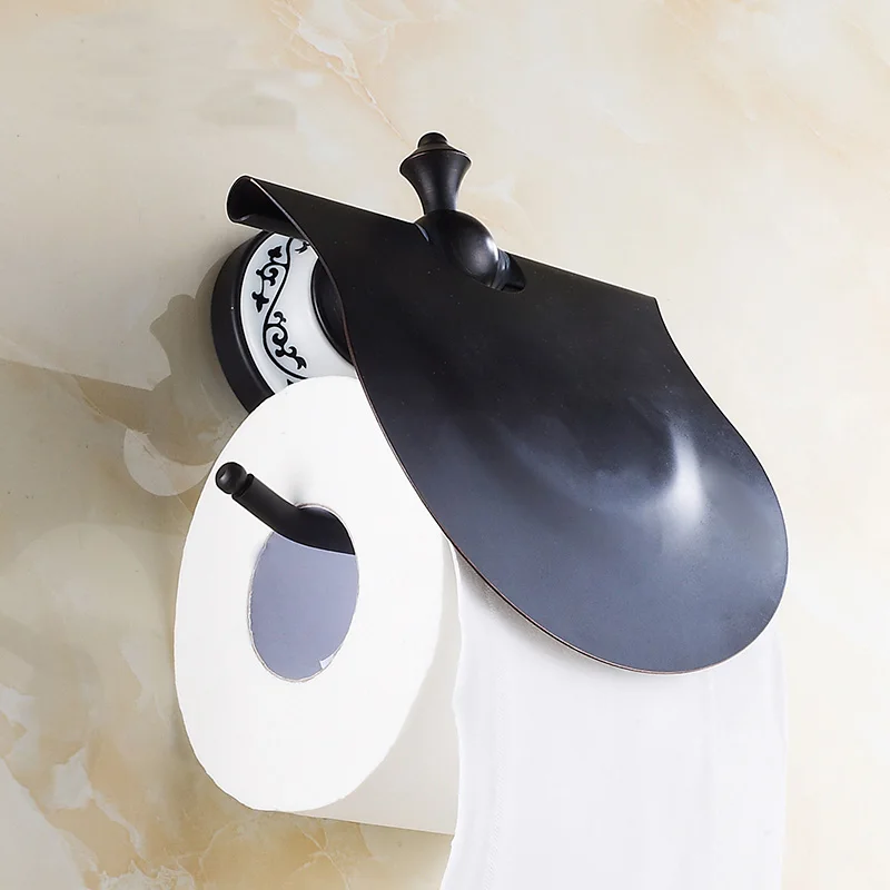 Старинный держатель для туалетной бумаги ORB черный в ретро стиле Европейская