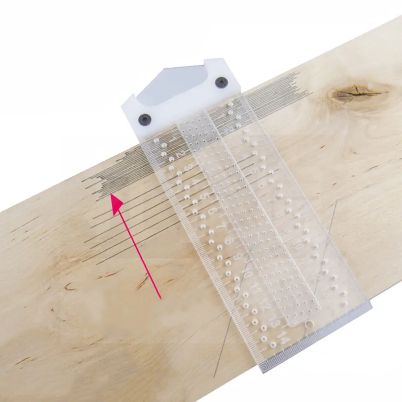 

Woodworking Scribe Ruler Hole Scribing Gauge Squares Precision Cross-calibration Ruler woodworking crossed-out Measuring Tool