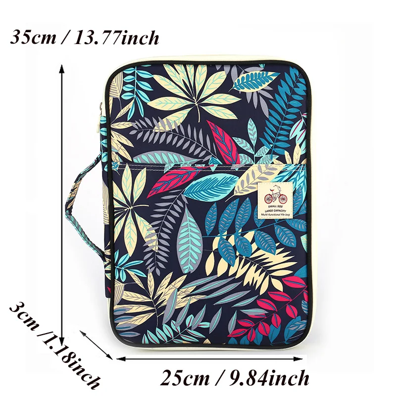 New embroidery pattern Business A4 Document Storage Bag Travel Portable Waterproof File folder Multifunction iPad Document Bags
