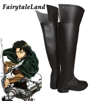 attack on titan rival cosplay shoes halloween costume accessory cosplay rival dot pixis boots brown battle shoes