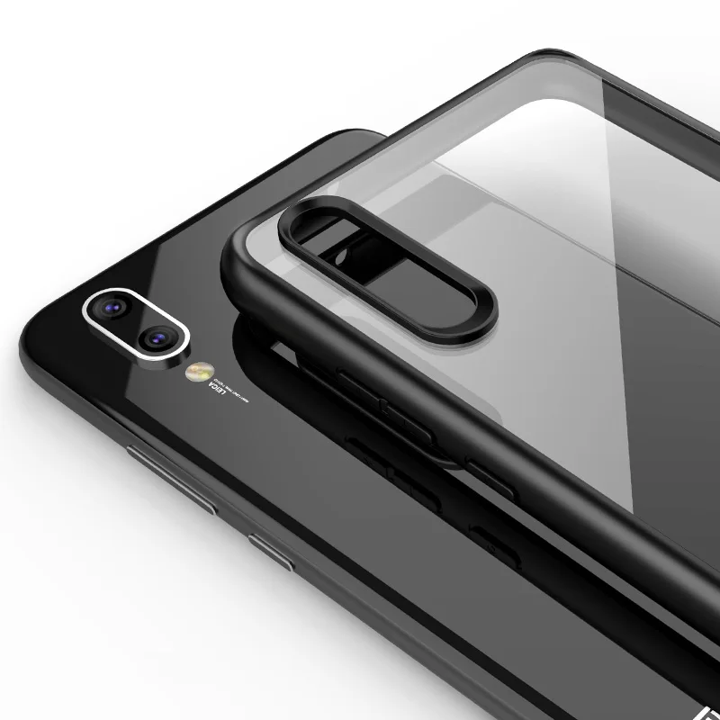 Для Huawei P20 Lite модный прозрачный жесткий чехол для телефона с мягкой силиконовой