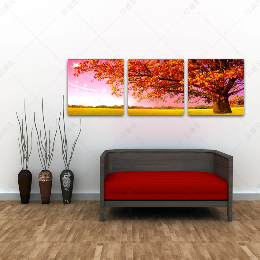 3 Piece Canvas Wall Art Painting Picture Pictures For Living Room Maple Schilderij Minimalist Pintura No Frame | Дом и сад