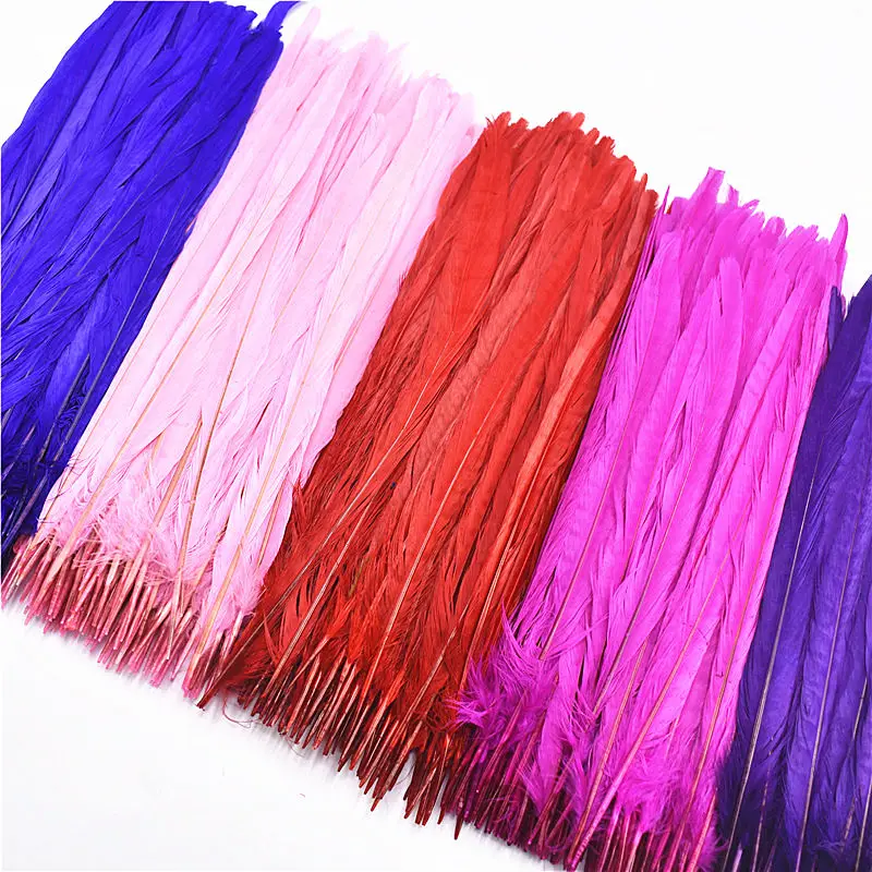 Оптовая продажа натуральные окрашенные женские перья фазана хвост 50 шт. 100 шт./лот