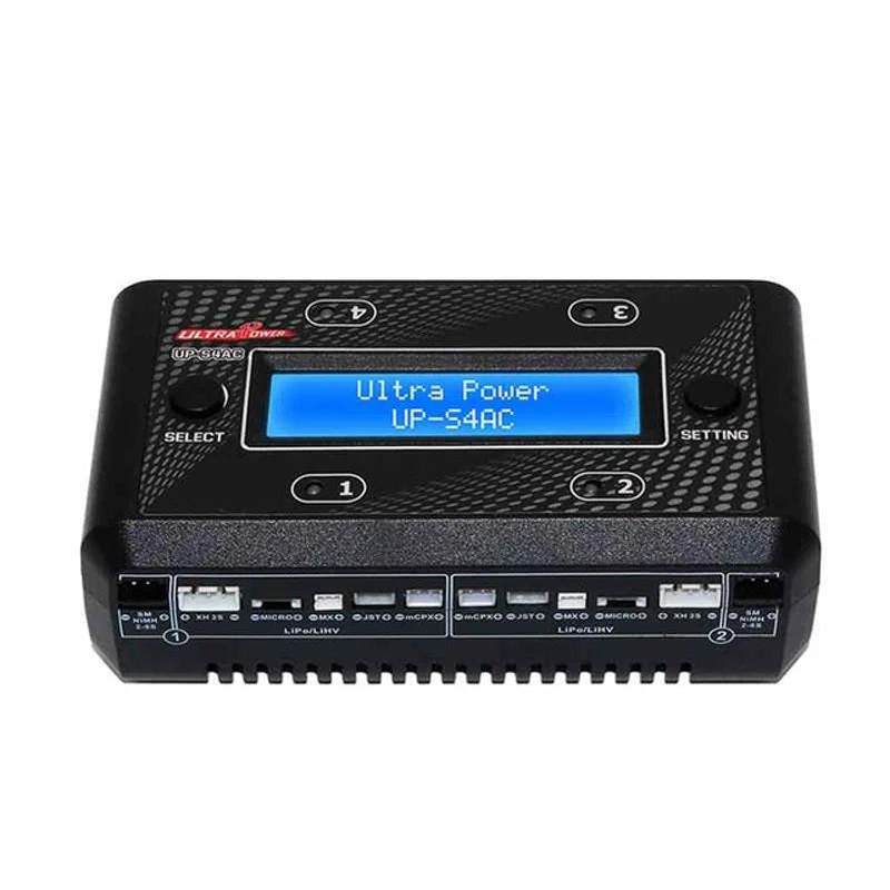 Обновленное зарядное устройство для аккумуляторов 2019 UP S4AC 4x7W 1A AC/DC 1S 2S LiPO/LiHV 6S