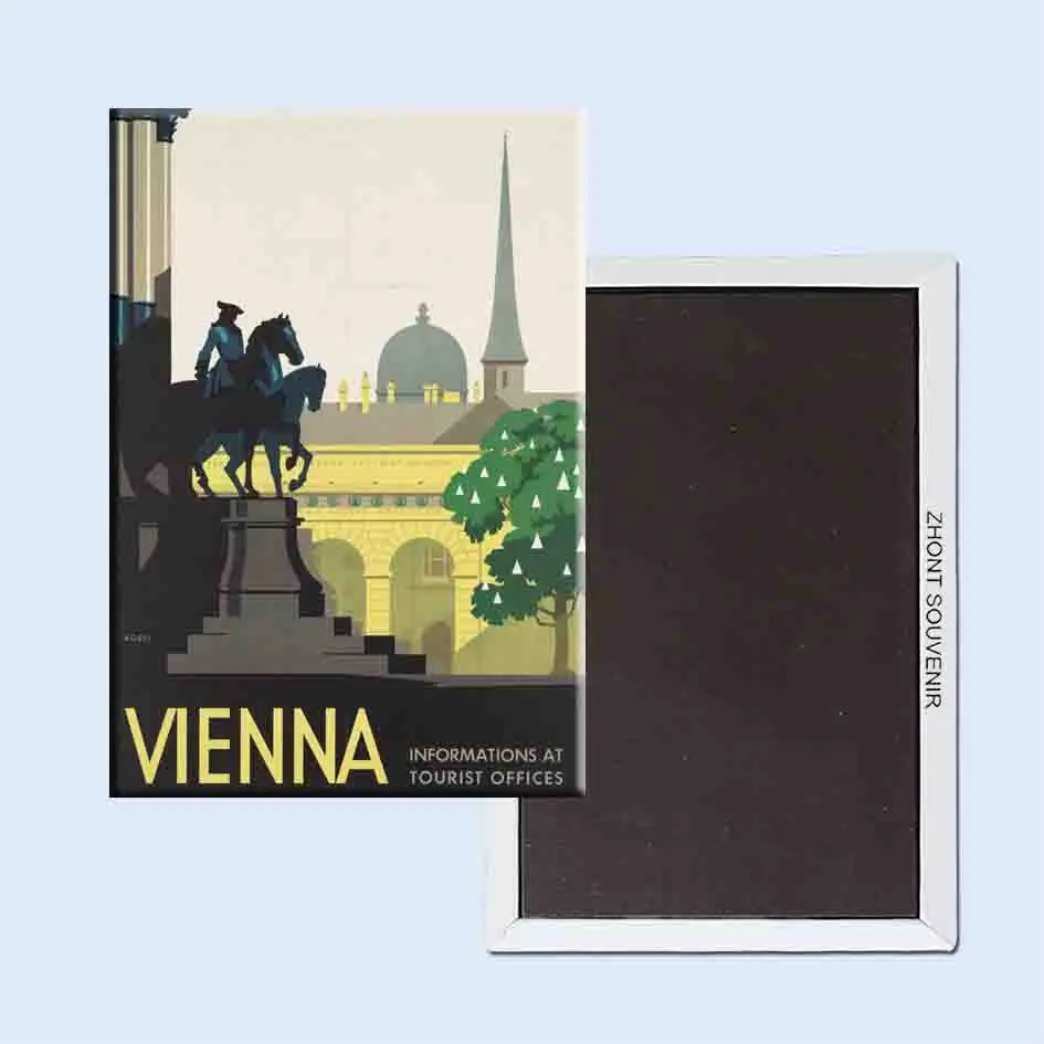 24098 ретро ностальгические магниты на холодильник Vienna Австрия Travel постер|fridge