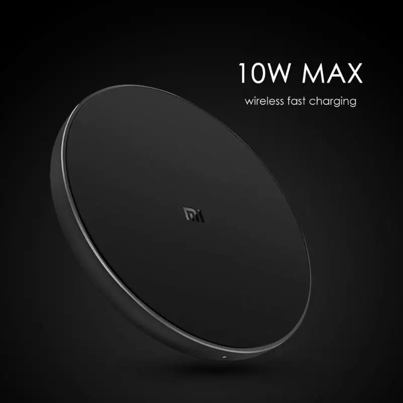 Оригинальное Беспроводное зарядное устройство Xiaomi QI 10 Вт быстрая Беспроводная зарядная док-станция для iPhone X XR XS Max 8 samsung S9 S8 Note 9