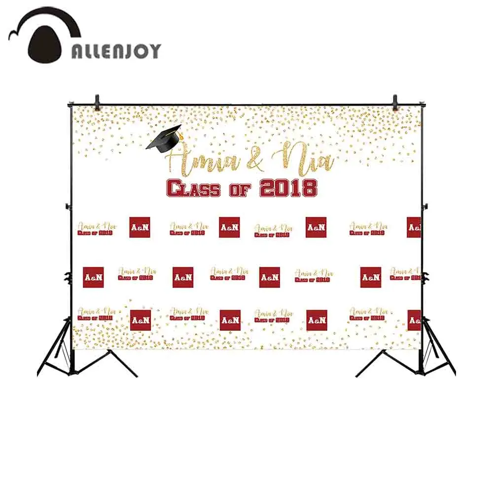 Allenjoy фон для фотосъемки Выпускной Школы Пользовательские шаг и повторение