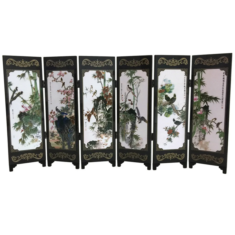 Мини экран складной китайский художественный s живопись комната Винтаж