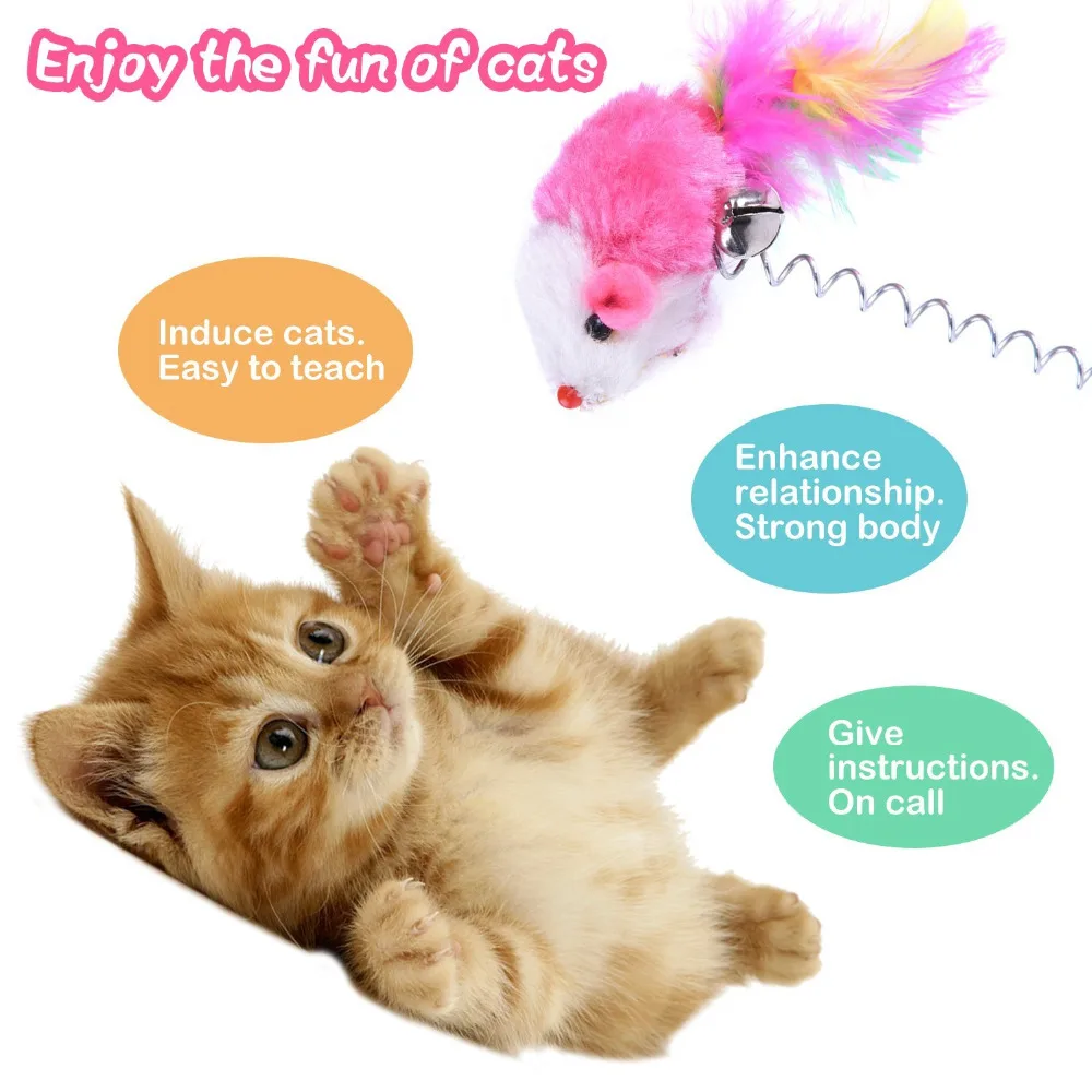 6 шт. Выдвижная игрушка для кошек в том числе Котик тизер Интерактивная палочка с