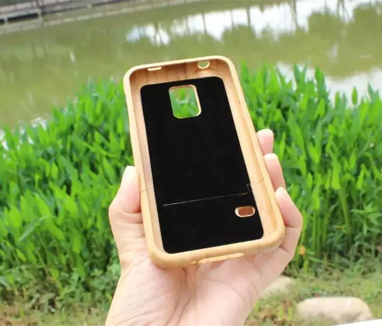 Real Natural Wood Bamboo Phone Case for Samsung Galaxy S5 mini Removable Back Cover Free Shipping |