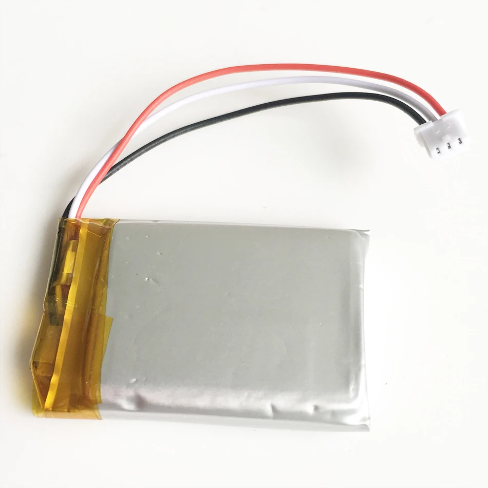3.7V 500mAh Lipo Polymer Lithium Rechargeable Battery JST 3pin plug 1.0/1.25/1.5/2.0/2.5mm for MP3 GPS Bluetooth Headset 582535 |