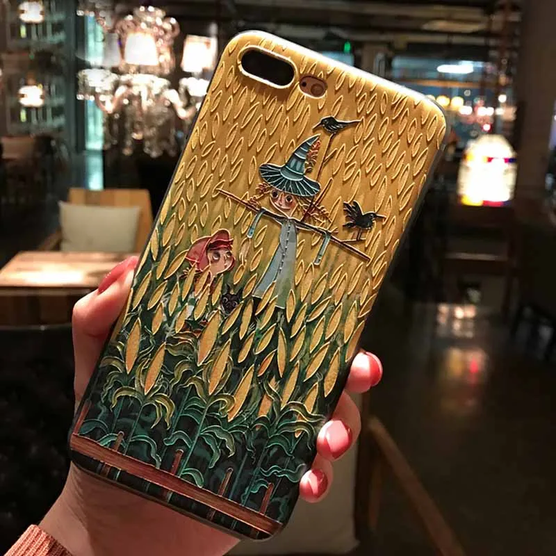 JIBAN Funny Cartoon Animal Phone Case for iphone X 8 8plus 7 7plus 6 6s 6plus Fashion Scrub 3D Painted Embossed Cover Wholesale |