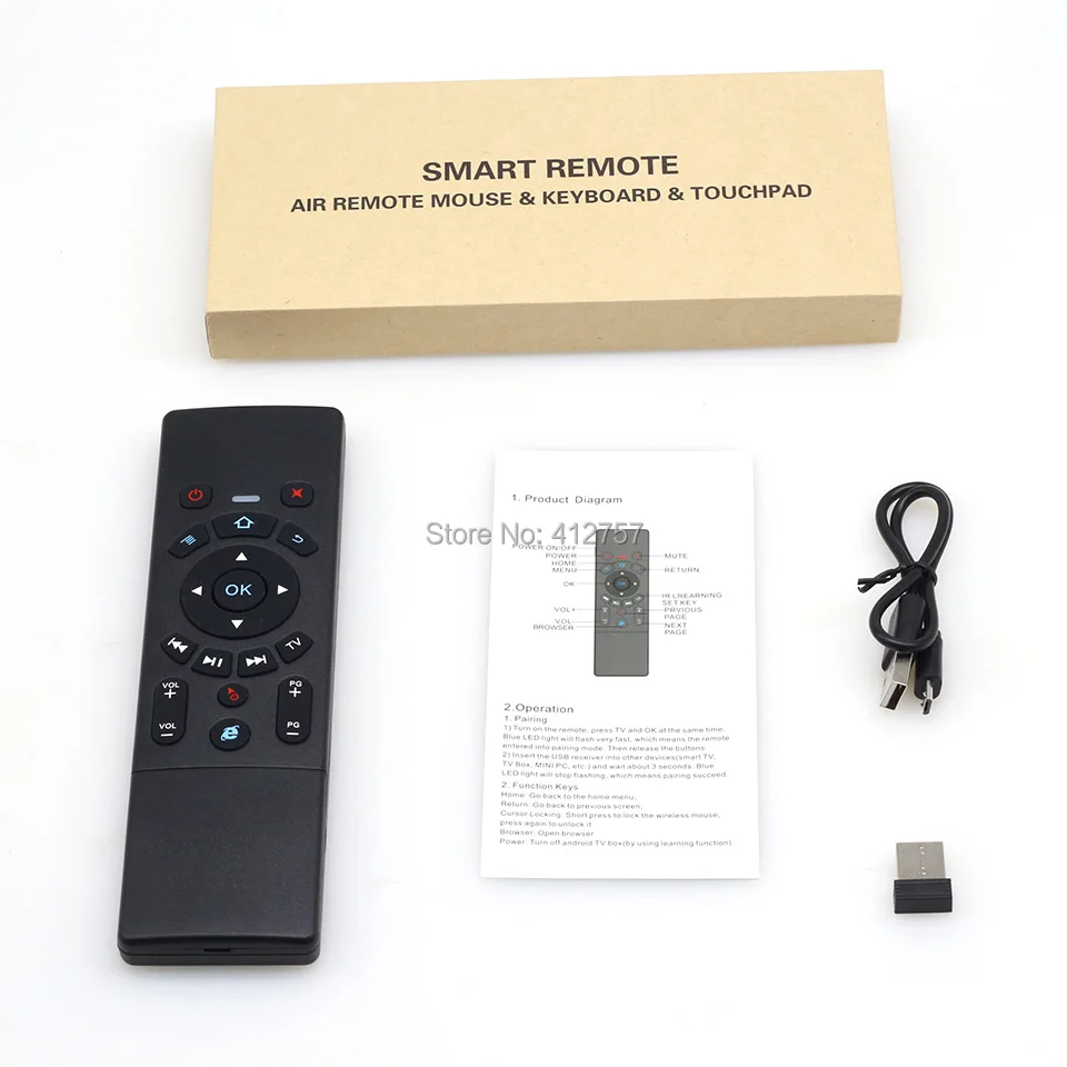 

2.4G Mini Wireless Keyboard Air Mouse with Multi-Function Touchpad for Android TV Box / Mini PC / Projectors / Laptops