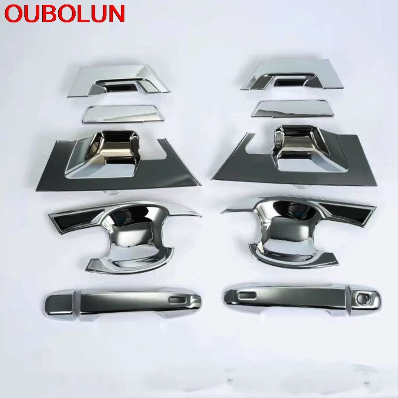 OUBOLUN 12 шт. для Toyota C HR 2016 2017 2018 ABS Набор хромированных наружных накладок на переднюю