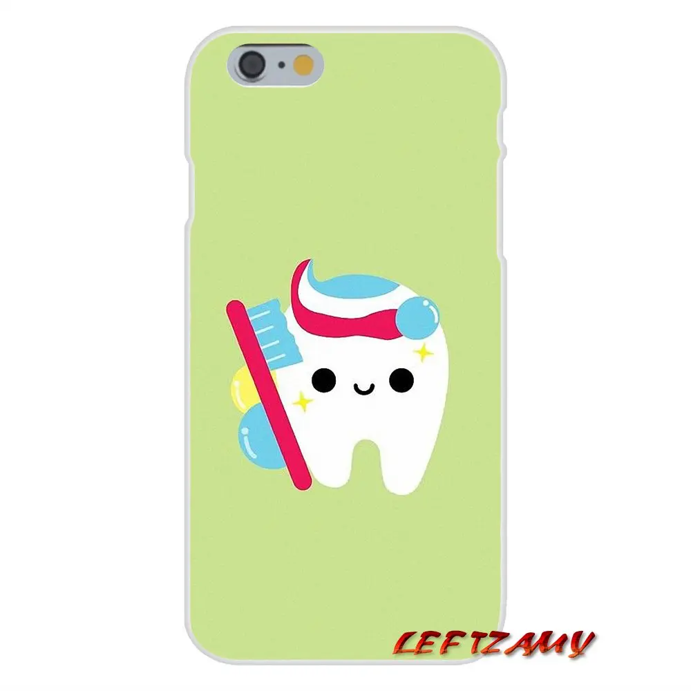 Cute Cartoon Dentist Dental Crowned Tooth Mobile Phone Cases For iPhone X XR XS MAX 4 4S 5 5S 5C SE 6 6S 7 8 Plus ipod touch | Мобильные