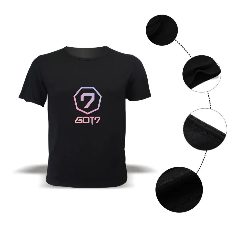 GOT7 T-shirts Summer Style Short Sleeve Kpop Hip Hop Tee Shirt Fashion Print Cool XXS To 4XL | Мужская одежда