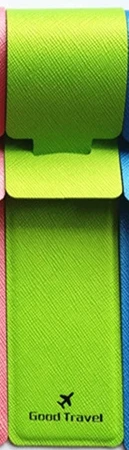 Light Green 1 шт. ПУ багажная бирка чехол Креативные аксессуары чемодан ID адрес держатель письмо багаж посадочные бирки портативный ярлык - Цвет: Light Green