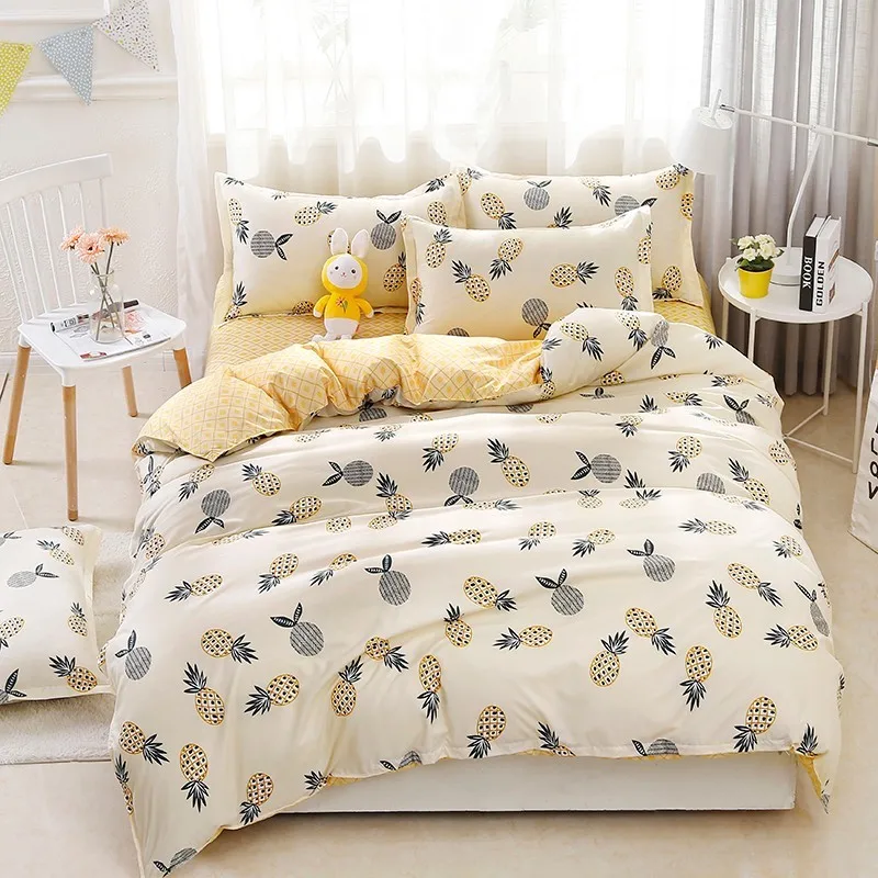 

Solstice 3/4pcs Cozy Cotton Bedding Set Cartoon Pink Strawberry Style Children/kid Bed Linen Duvet Cover Bed Sheet Pillowcase