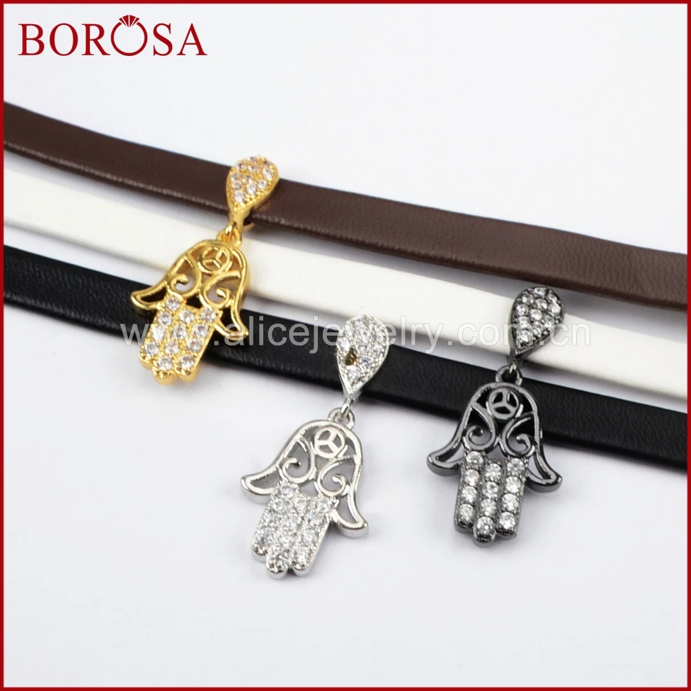 Borosa смешивать золото серебристый черный Цвет кубического циркония Pave CZ камень