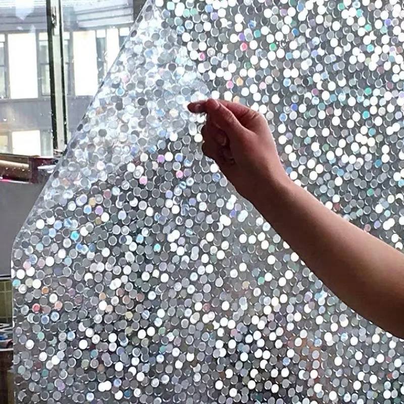 Stained Round window foil film 3D Static Cling toning bathroom window glass sticker furniture PVC film Decorative vinyl 60*500cm