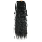 Накладные волосы для женщин, длинные, черные, кудрявые, с конским хвостом