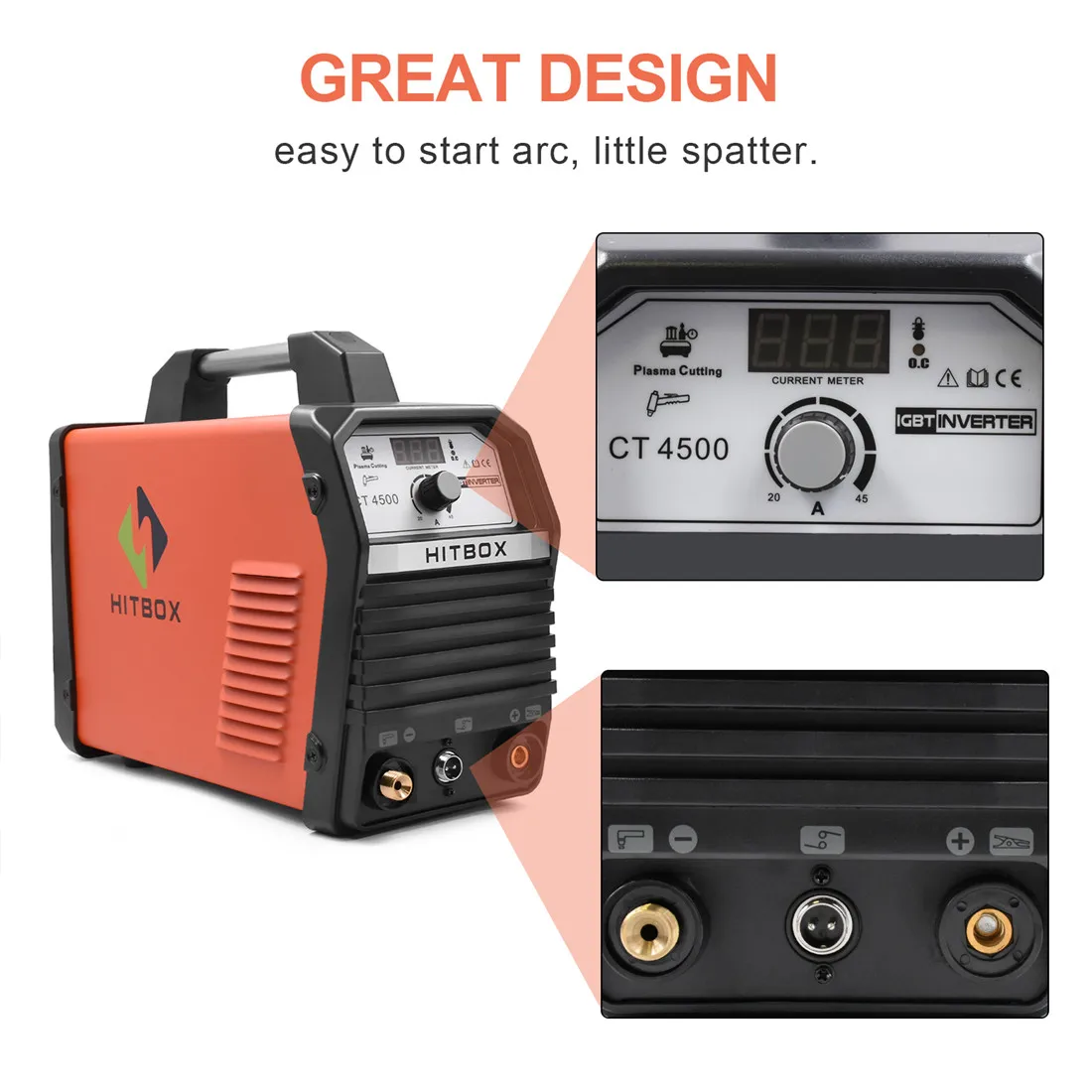 HITBOX Plasma Cutter CT4500 машина для чистой резки для домашнего использования с фабрики 12 мм качественная резка 220 В машина для плазменной резки