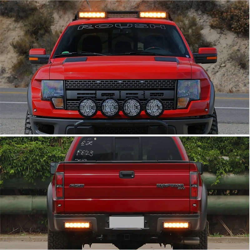 FLYCAR 6 светодиодных аварийных предупреждающих стробоскопов 12 В 24 в белый/красный