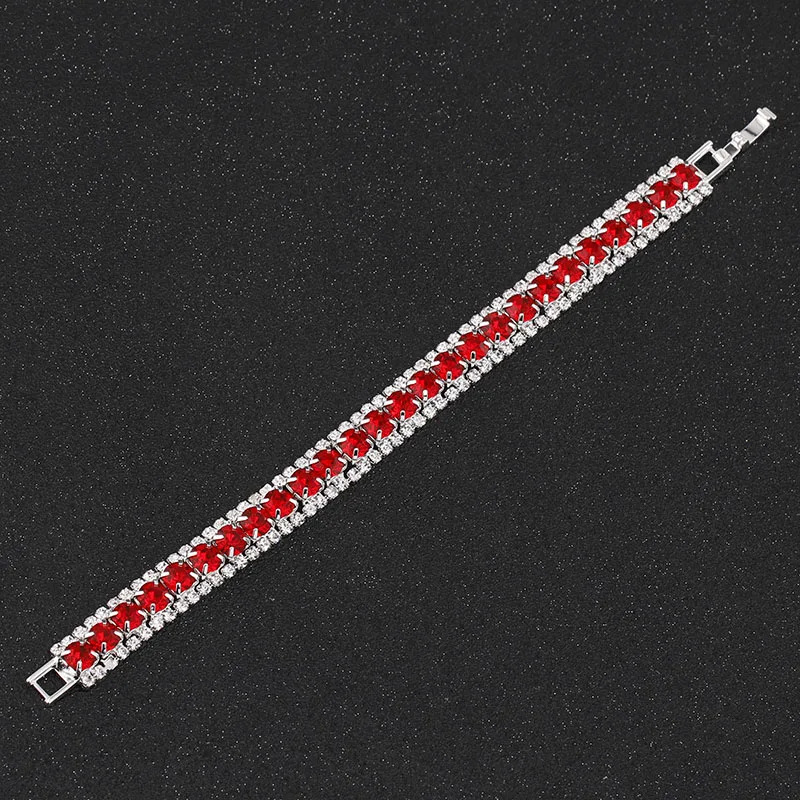 TREAZY элегантный Красные кристаллы стразы набор свадебных ювелирных изделий