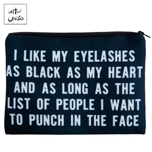 Сумка-Органайзер для косметики, с принтом ресниц