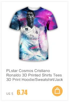 PLstar Cosmos Cristiano Ronaldo 3D принт Толстовка/куртка/мужские и женские галактические синие рубашки Прямая