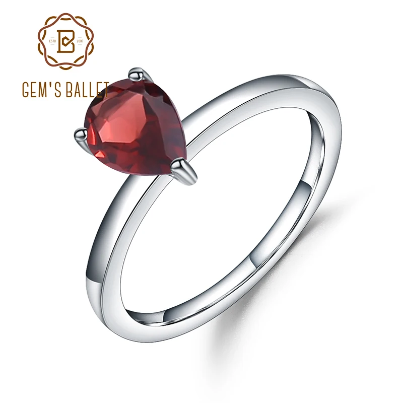 Драгоценный камень балет 1.36Ct Натуральный Красный Гранат пасьянс обручальное
