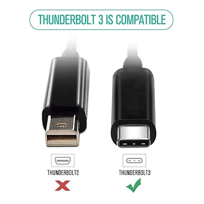 USB адаптер Fanshu Thunderbolt 3 100 Вт 40 Гбит/с совместимый с MacBook Pro ThinkPad Yoga Alienware 17 и многими