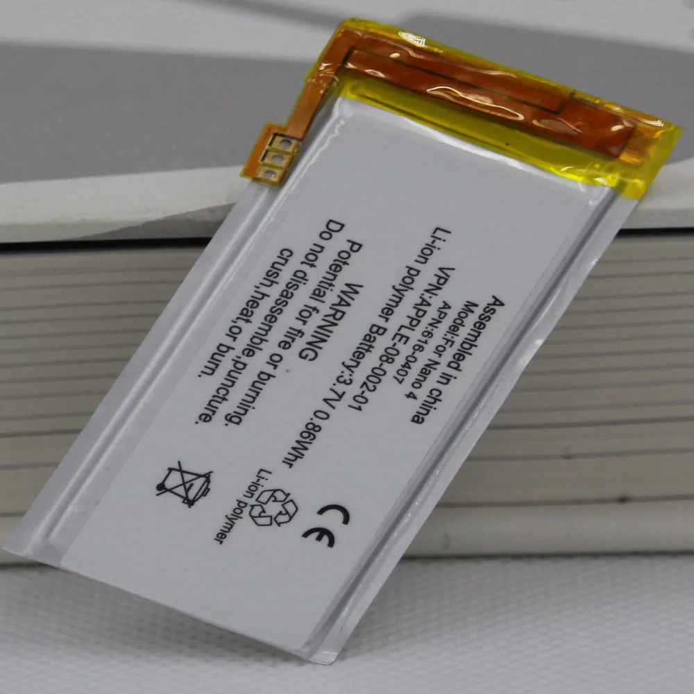 Замена литий ионной полимерной батареи ISUNOO 20 шт./лот 3 7 в для iPod Nano 4 го