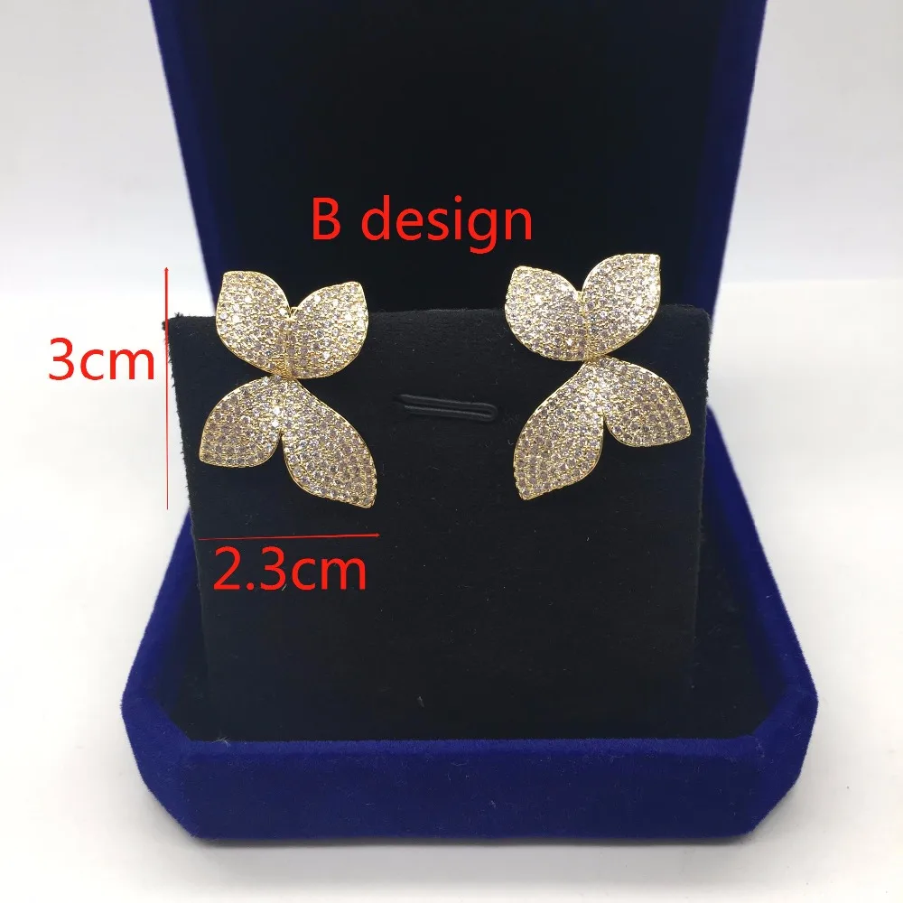 Женские циркониевые серьги в форме розы с фианитом|earrings for women|earrings women designerelegant