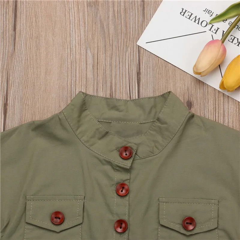 2019 Baby Girl Dress Summer Kid Clothes Button Tutu Casual Outfit Toddler Children Clothing 1-6T | Детская одежда и обувь