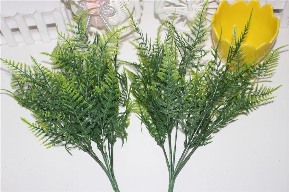 

1PC Mini Flowers Green Artificial Plant Persian Grass Plastic Leaves Grass artificial Grass in Pot Home Decoration Fake Wreath
