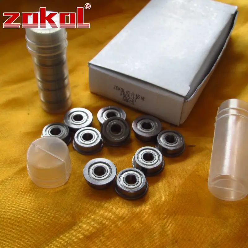 Фланцевый подшипник ZOKOL F605 ZZ F605ZZ шариковый с глубоким желобом 5*14(16)* 5 мм