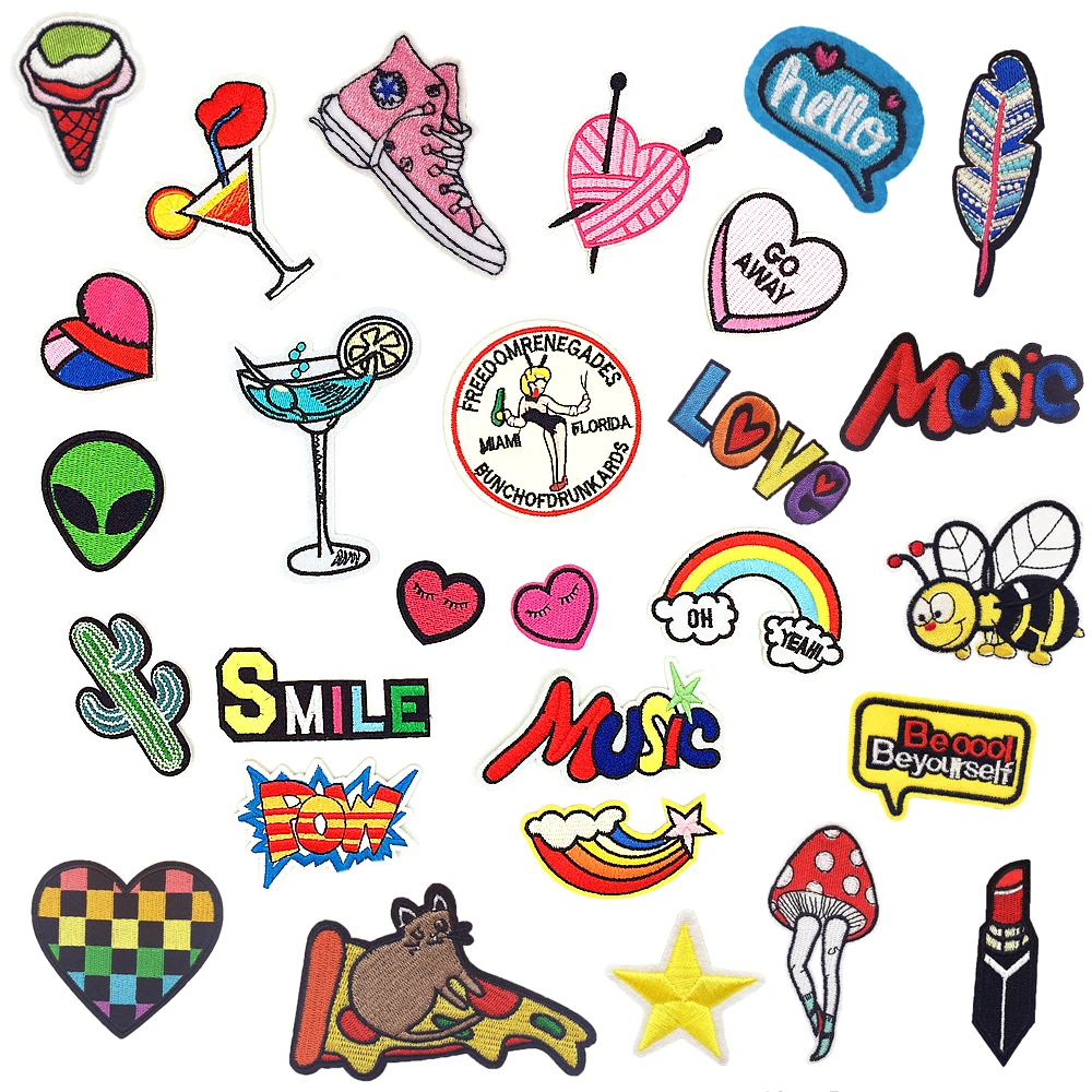 Наклейки с героями мультфильмов для одежды 1 шт. патчи буквами бандажа сумки