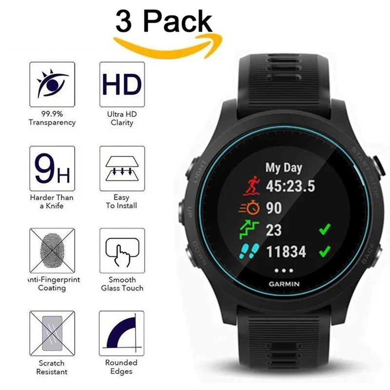

Защитное закаленное стекло для Garmin Forerunner 935 ультратонкое 0,3 мм 2.5D 9H прозрачная Пленка премиум-класса Защита экрана для Garmin 935
