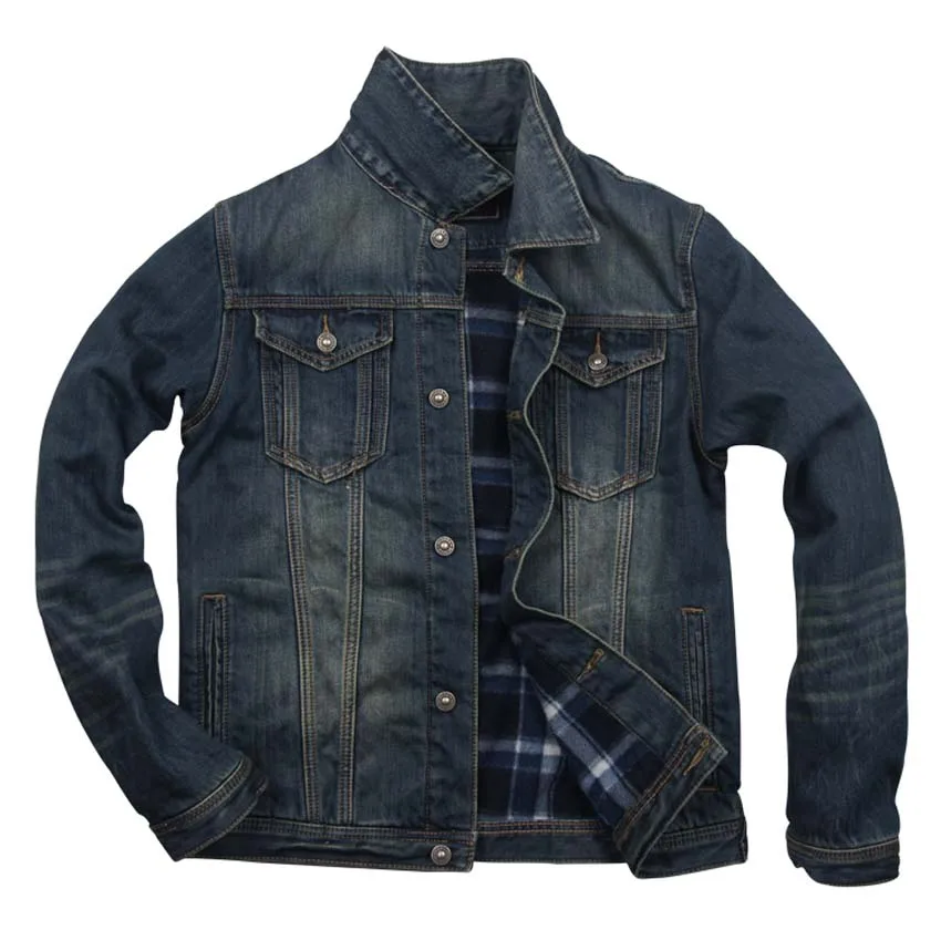 2017 новая модная Плотная джинсовая куртка Европейский стиль осенне зимняя