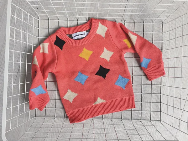 INS весна Зима Европа Дети бобо Пальцы линг шаблон свитер мальчик девочка с