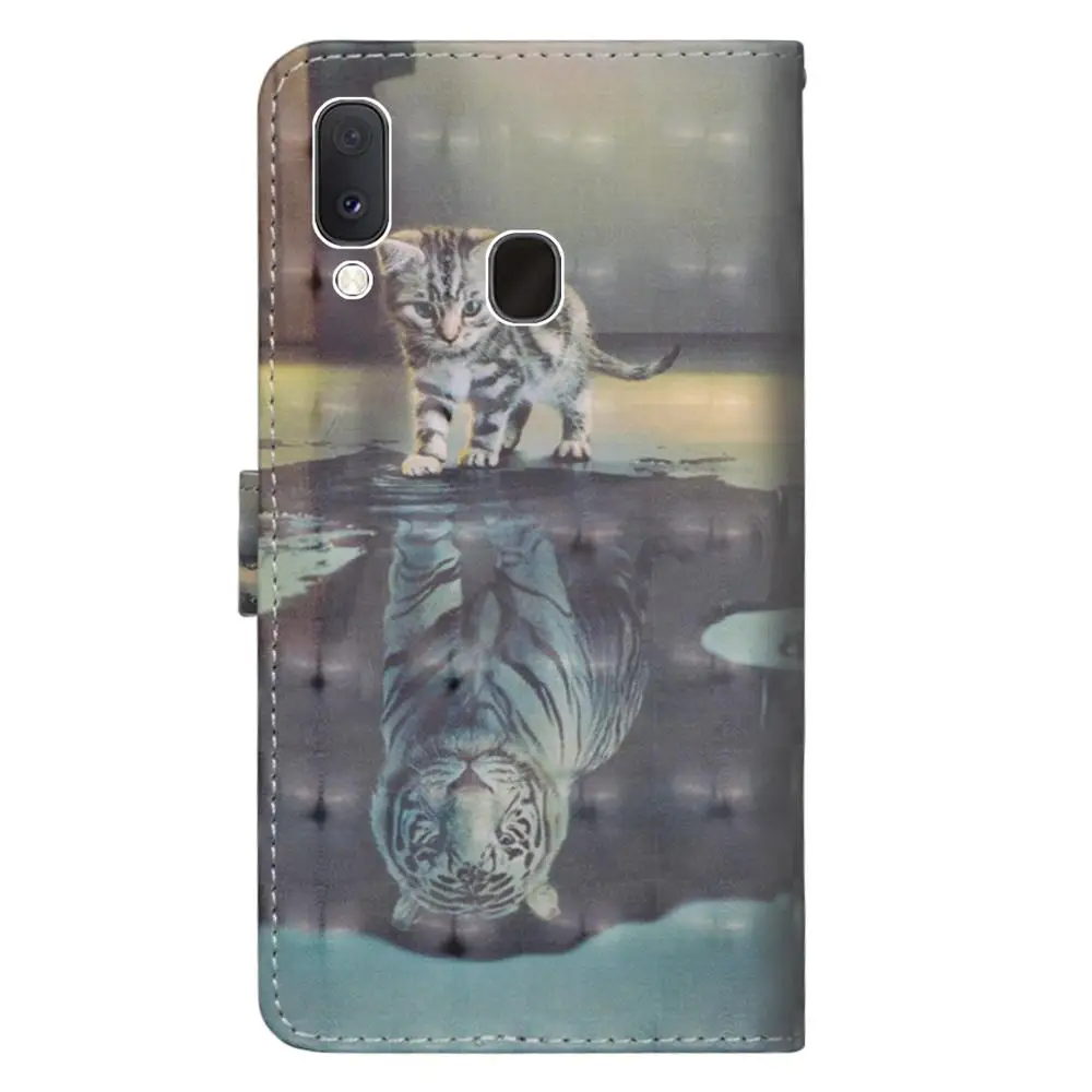 Флип-кожаный чехол для Fundas samsung Galaxy A20E чехол A2 Core чехол для coque samsung A20 чехол 3D панда Кошелек Стенд чехол для телефона