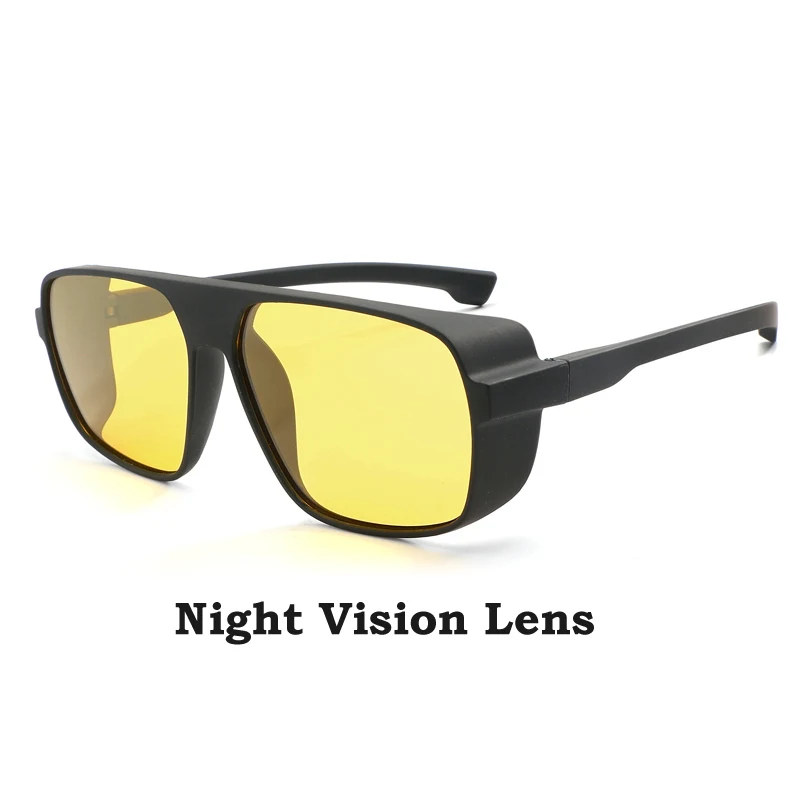 nightvision Солнцезащитные очки с желтыми линзами для вождения, мужские поляризованные солнцезащитные очки, HD очки ночного видения, мужские очки для вождения, UV400 gafas de sol - Цвет линз: nightvision
