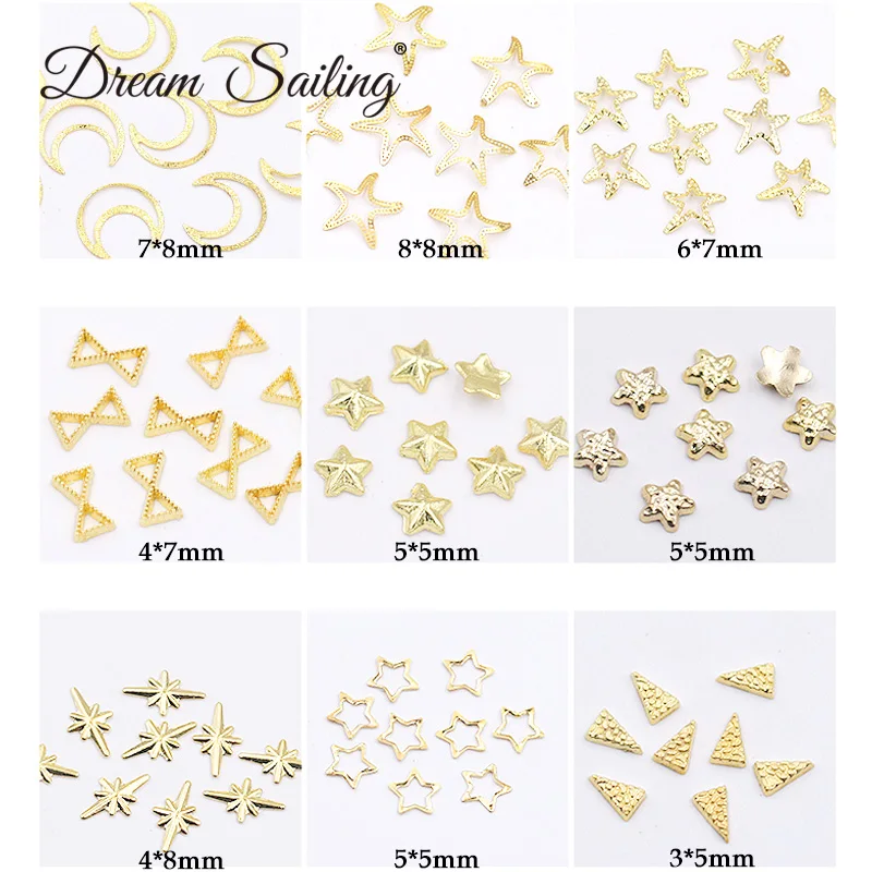 1 коробка 3D металлических шпилек в виде звёзд | Красота и здоровье