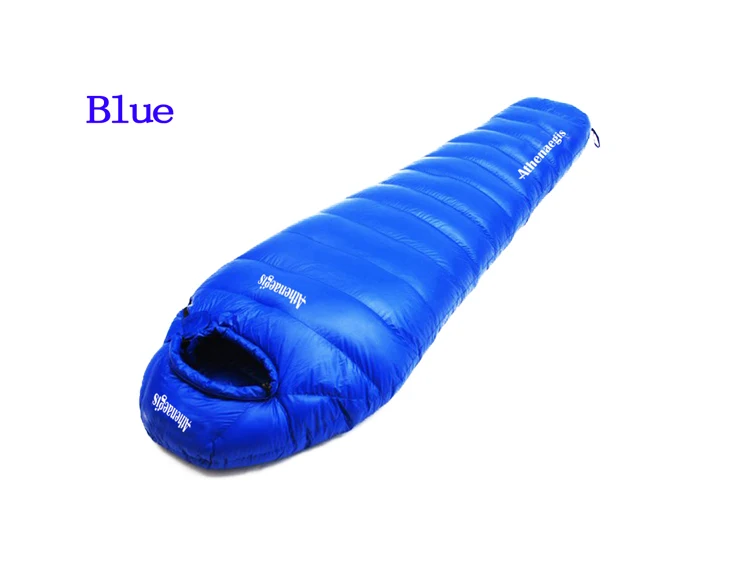 Blue 400g S Athenaegis 400 г белый гусиный пух наполнитель может быть соединен Мумия ультра-светильник гусиный пух спальный мешок - Цвет: Blue 400g S